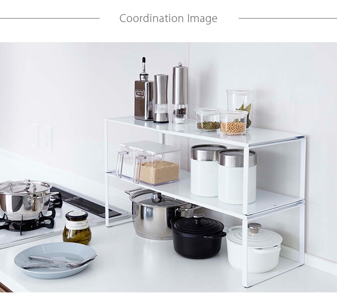tower タワー 伸縮収納棚 調味料ラック スパイスラック 伸縮 おしゃれ キッチン 収納 白 黒 シンク下 スタッキング