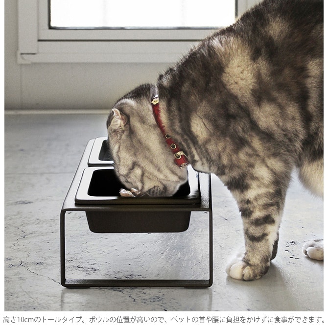 tower タワー ペットフードボウルスタンドセット トール 
