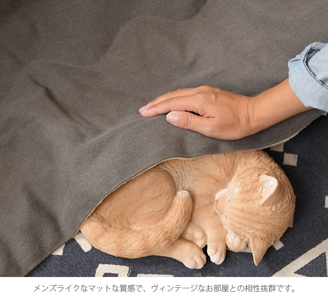 撥水加工 薄掛けこたつ布団 長方形 190×230cm  こたつ布団 コタツ布団 長方形 男前 メンズライク カーキ グレー カッコいい シンプル 撥水加工  