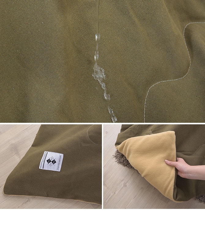 撥水加工 薄掛けこたつ布団 長方形 190×230cm  こたつ布団 コタツ布団 長方形 男前 メンズライク カーキ グレー カッコいい シンプル 撥水加工  
