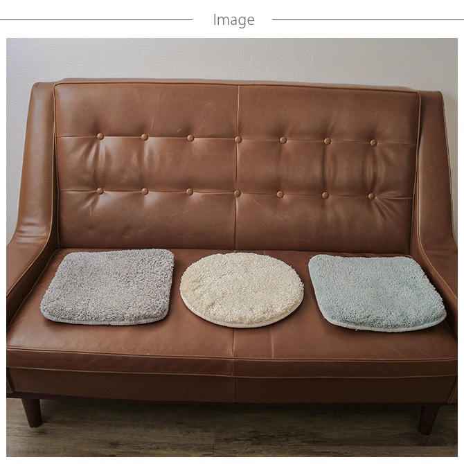 &NE アンドエヌイー 低反発シャギーチェアパッド マル Pale ペール チェアパッド チェアパット 椅子 正方形 クッション 低反発 おしゃれ いす 座布団 ベンチ