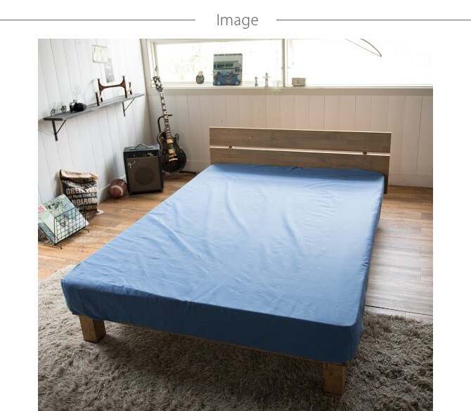 Fab the Home ファブザホーム ボックスシーツ ダブル用 ライトデニム ボックスシーツ ダブル おしゃれ デニム 綿100 D ベッドシーツ シーツ コットン 無地