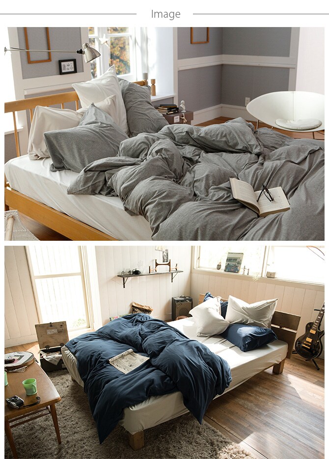 Fab the Home ファブザホーム ピローケース M プレインニット  ピロケース 枕カバー 無地 綿100 シングル おしゃれ ピローケース まくら コットン シンプル  