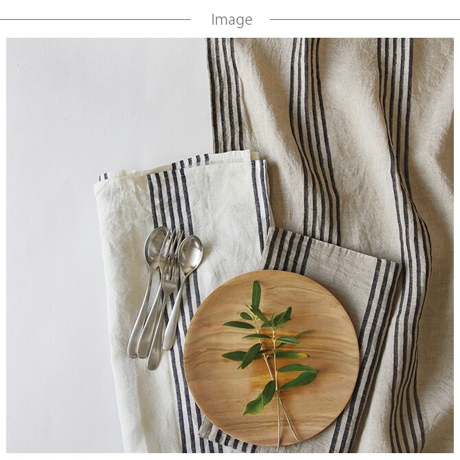 Horn Please ホーン プリーズ フリークロス リネン ストライプ サンク S 100×100cm  マルチカバー 布 おしゃれ 正方形 カーテン テーブルクロス 物隠し ストライプ 麻 リネン  