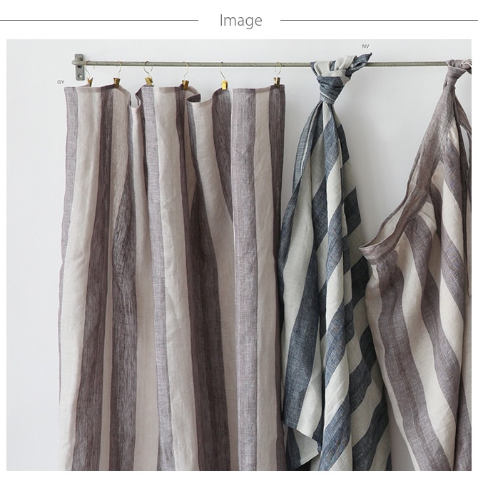 Horn Please ホーン プリーズ フリークロス リネン ストライプ アクシス M 110×200cm  マルチカバー 布 おしゃれ 長方形 カーテン ソファカバー テーブルクロス ストライプ 麻 リネン  