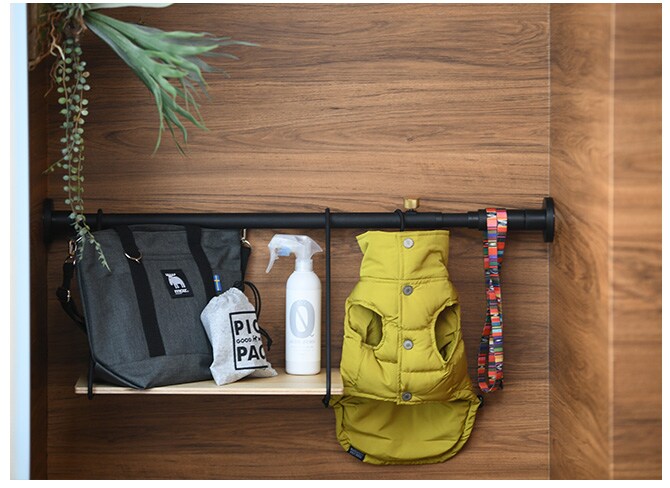 DRAW A LINE ドローアライン 002 テンションロッド B 単品パーツ 縦横兼用 つっぱり棒 突っ張り棒 伸縮 おしゃれ モノトーン 北欧 インダストリアル アイアン ツヤ消し インテリア