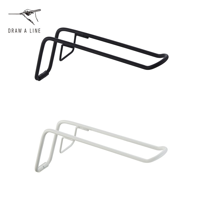 DRAW A LINE ドローアライン 011 ハンガー A 単品パーツ 横専用 つっぱり棒 突っ張り棒 伸縮 おしゃれ モノトーン 北欧 インダストリアル アイアン ツヤ消し インテリア