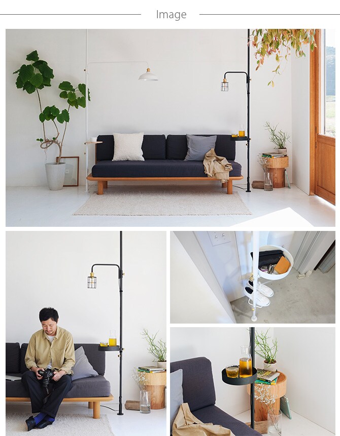 DRAW A LINE ドローアライン 019 トレイ 単品パーツ 縦専用 つっぱり棒 突っ張り棒 伸縮 おしゃれ モノトーン 北欧 インダストリアル アイアン ツヤ消し インテリア