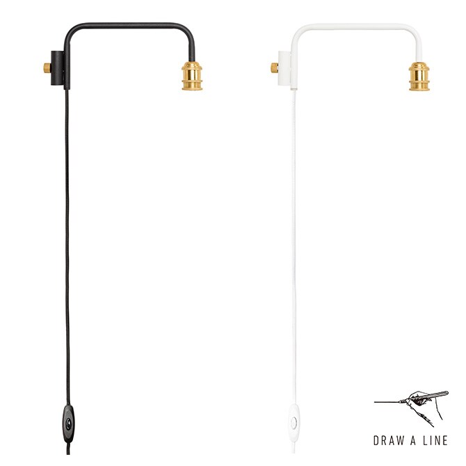 DRAW A LINE ドローアライン 201 ランプアーム S 単品パーツ 縦専用 つっぱり棒 突っ張り棒 伸縮 おしゃれ モノトーン 北欧 インダストリアル アイアン ツヤ消し インテリア