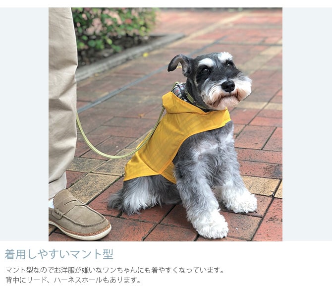 T&C シアー レインコート リバーシブル 犬 ウェア レインコート カッパ 合羽 犬の服 リバーシブル タータンチェック TOMMY&CATTY オールシーズン