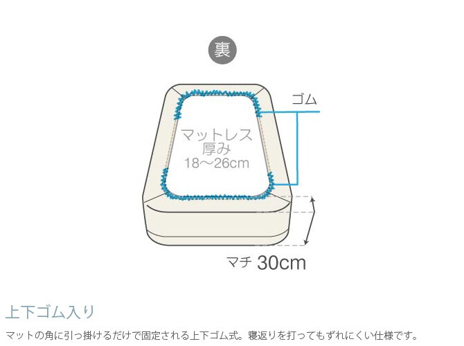Fab the Home ファブザホーム ボックスシーツ シングル用 ファインコットン Egyptian