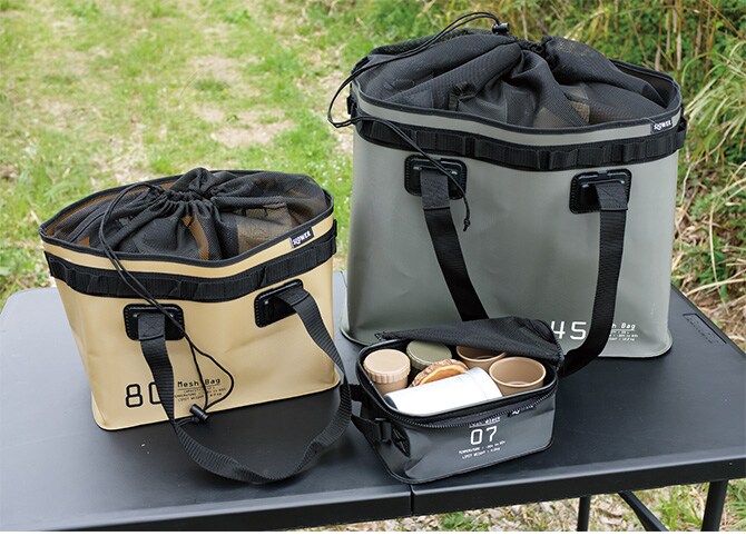 SLOWER スロウワー HANG STOCK ハングストック メッシュブロック S  収納ボックス フタつき おしゃれ メッシュ キャンプ 旅行 収納ケース トラベル 小物 持ち手  