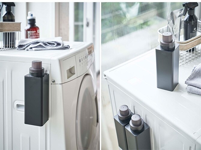 tower タワー マグネット詰め替え用ランドリーボトル  ランドリーボトル 洗剤入れ 容器 おしゃれ マグネット 白 黒 洗濯機 詰め替え ラベル  