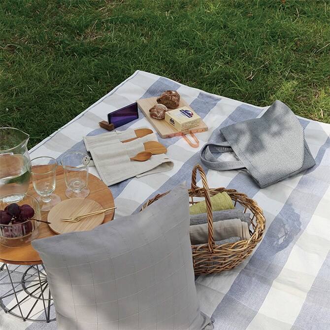 Horn Please ホーン プリーズ ピクニックシート チェック バッグ付き 