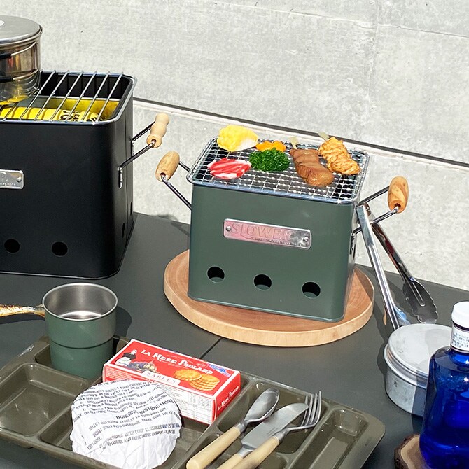SLOWER スロウワー Alta バーベキューストーブ S  バーベキューコンロ 小型 1人 2人 おしゃれ コンパクト BBQ 卓上 アウトドア ベランダ  