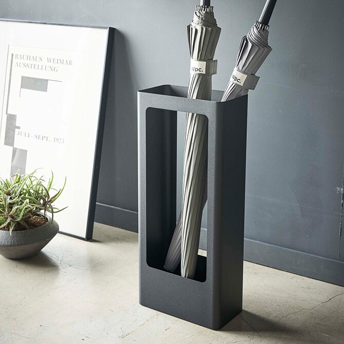 tower タワー スリムかさたて 傘立て 傘たて おしゃれ コンパクト スリム シンプル 角型 8本 白 黒