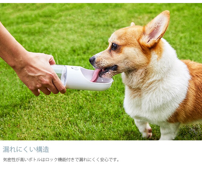 PETKIT ペットキット ワンタッチ・ウォーターボトル 300ml 犬 散歩 携帯水筒 ウォーターボトル 抗菌加工 ワンタッチ 簡単 300ml シンプル