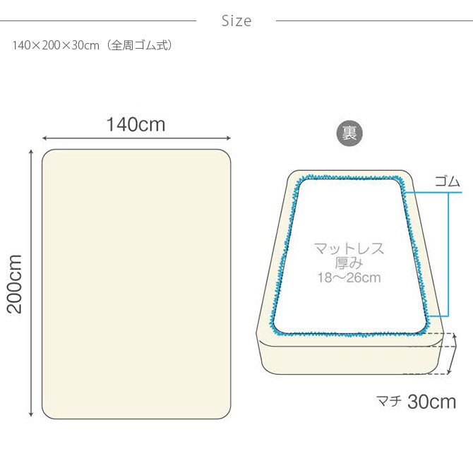 Fab the Home ファブザホーム エアリーパイル ボックスシーツ ダブル用 