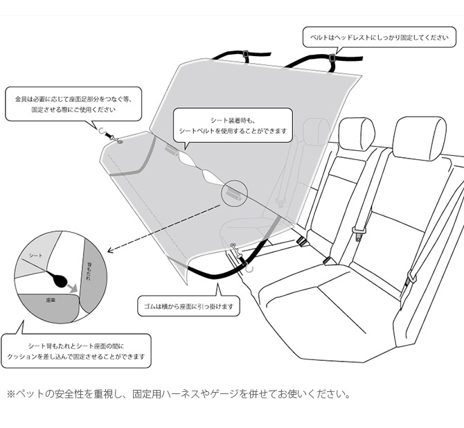 egr アニマル ベーシック ウォータープルーフ シートカバー 犬用 ドライブ カー用品 シート 防水 PVC キャンバス地