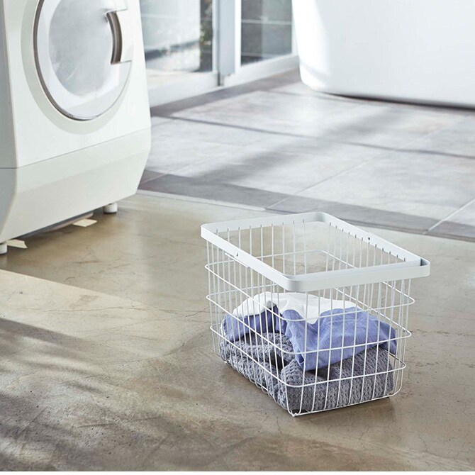 tower タワー ランドリーワゴン+バスケット 