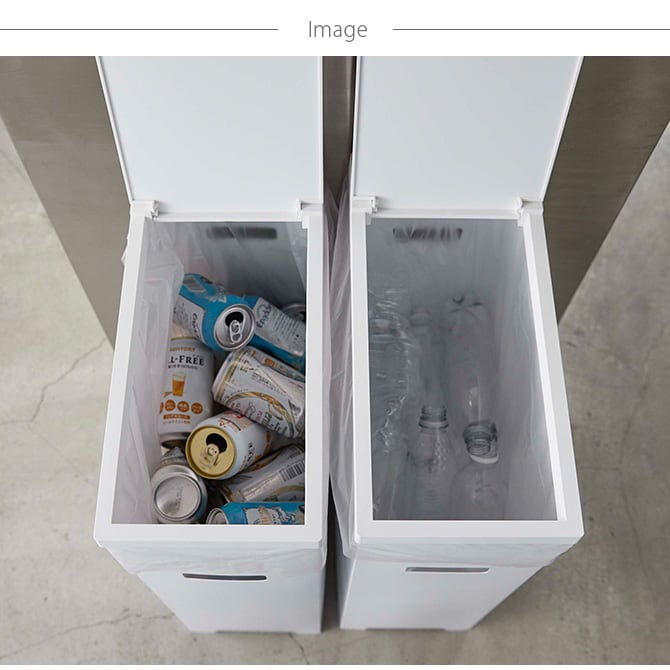 tower タワー スリム蓋付きゴミ箱 2個組