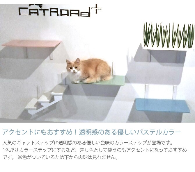 animacolle アニマコレ Catroad+ カラーステップ 猫用 キャットステップ カラー キャットタワー キャットウォーク DIY 壁 シンプル