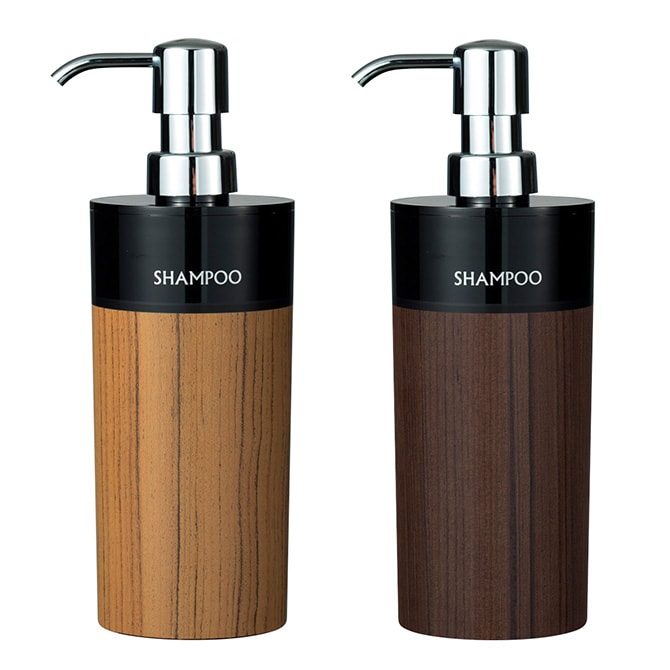 SO-Q STYLE ソーキュースタイル WOODY ディスペンサー 丸リムーブ型 シャンプー 500ml 