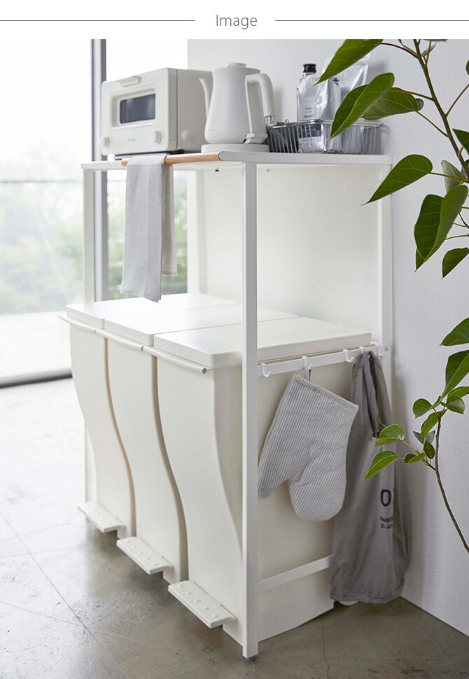 tower タワー 伸縮ゴミ箱上ラック 