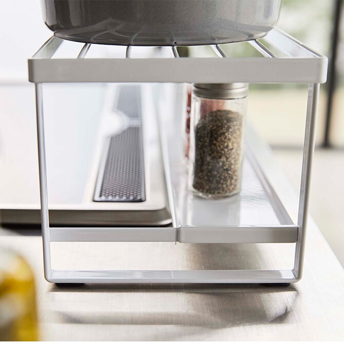 tower タワー コンロ奥ラック 排気口カバー付 60cmコンロ用