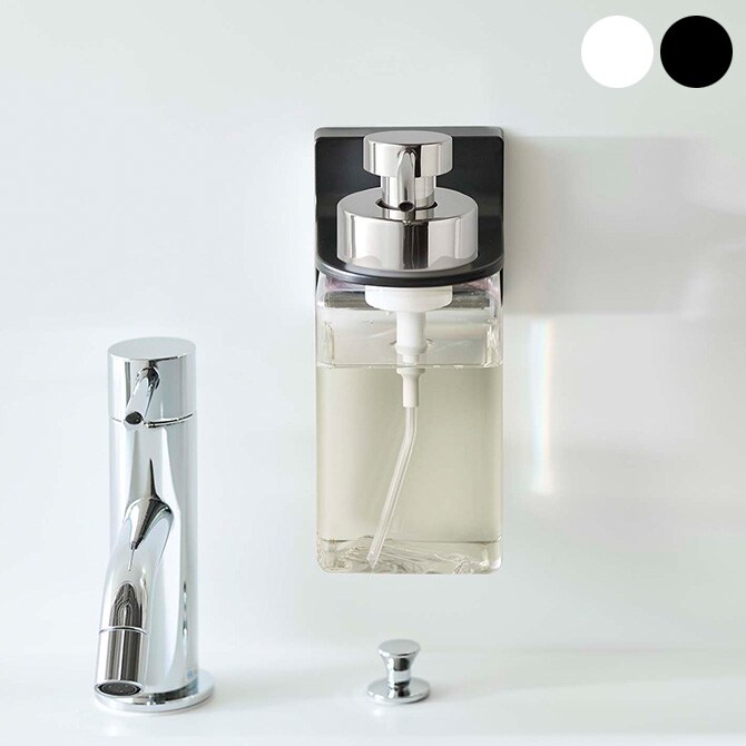 tower タワー フィルムフックディスペンサーホルダー 泡タイプ ディスペンサーホルダー 吊るす おしゃれ ハンドソープ 泡タイプ 浴室 ランドリー 白 黒 おしゃれ