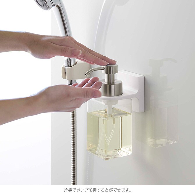 tower タワー フィルムフックディスペンサーホルダー 泡タイプ ディスペンサーホルダー 吊るす おしゃれ ハンドソープ 泡タイプ 浴室 ランドリー 白 黒 おしゃれ