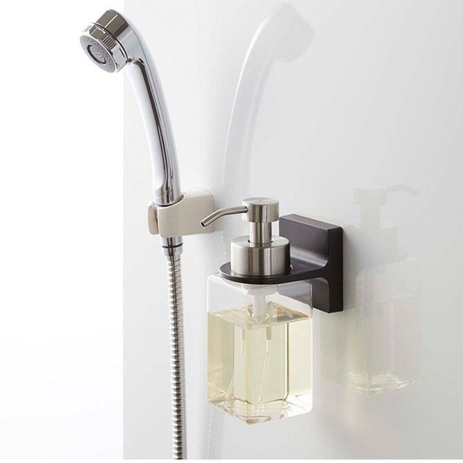 tower タワー フィルムフックディスペンサーホルダー 泡タイプ ディスペンサーホルダー 吊るす おしゃれ ハンドソープ 泡タイプ 浴室 ランドリー 白 黒 おしゃれ