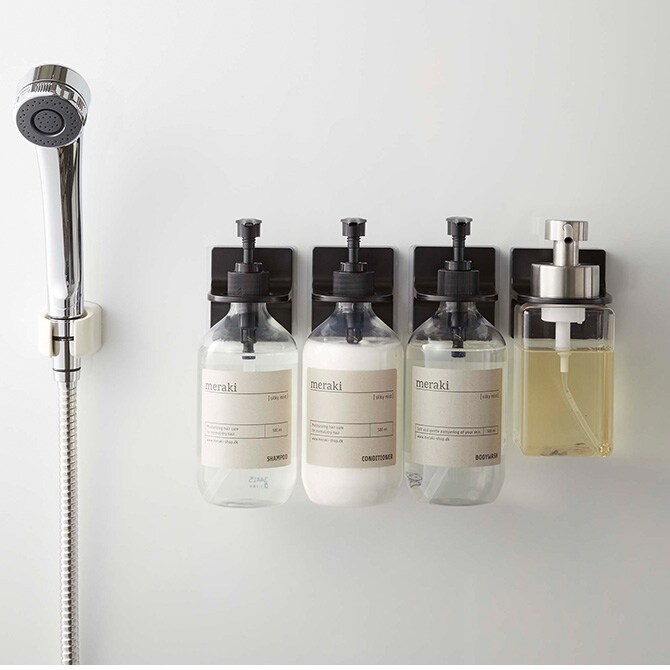 tower タワー フィルムフックディスペンサーホルダー 泡タイプ ディスペンサーホルダー 吊るす おしゃれ ハンドソープ 泡タイプ 浴室 ランドリー 白 黒 おしゃれ