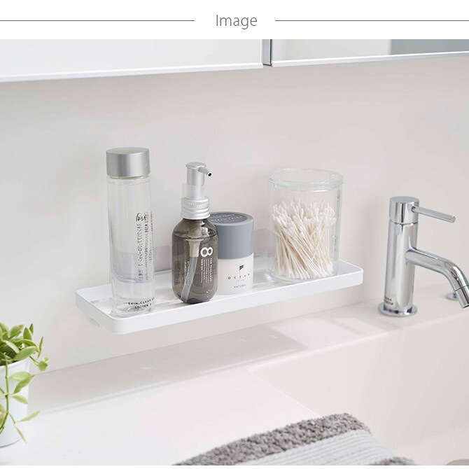 tower タワー フィルムフックサニタリーラック 収納ラック ランドリー 洗面所 サニタリー おしゃれ 小物置き 白 黒 モノトーン 整理ラック