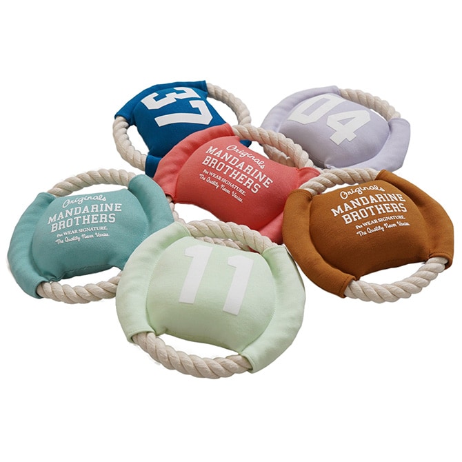 MANDARINE BROTHERS マンダリンブラザーズ ROPE DISC TOY ロープディスクトイ 犬用おもちゃ 犬のおもちゃ ロープ 紐 ドッグトイ カラフル 引っ張り合い おしゃれ 可愛い 音が鳴る
