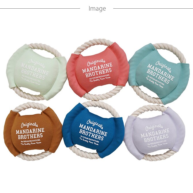 MANDARINE BROTHERS マンダリンブラザーズ ROPE DISC TOY ロープディスクトイ 犬用おもちゃ 犬のおもちゃ ロープ 紐 ドッグトイ カラフル 引っ張り合い おしゃれ 可愛い 音が鳴る