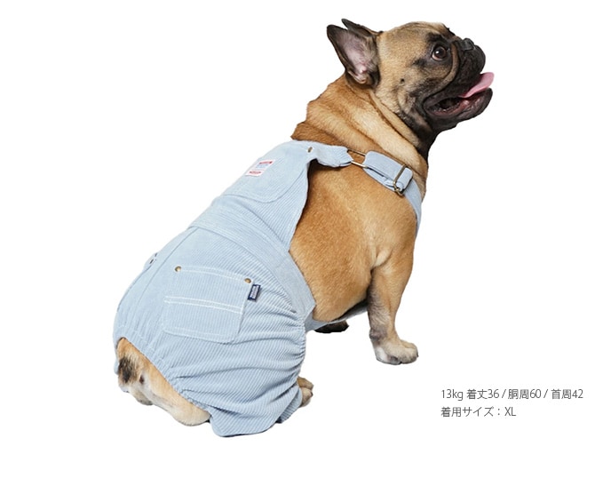 MANDARINE BROTHERS マンダリンブラザーズ OVERALL オーバーオール  犬の服 ドッグウェア オーバーオール デニム ヒッコリー ユニセックス メンズライク おしゃれ かっこいい  