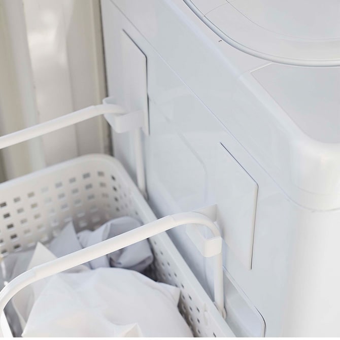 tower タワー マグネットランドリーバスケットホルダー 2個組 