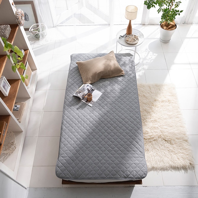 Fab the Home ファブザホーム プレインニット 敷きパッド シングル用