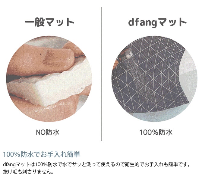 dfang ディパン ペット専用防水クッションマット 140×180cm  犬用 マット 防水 クッション性 抗菌 引っかきに強い 折りたたみ カット可能 滑らない  