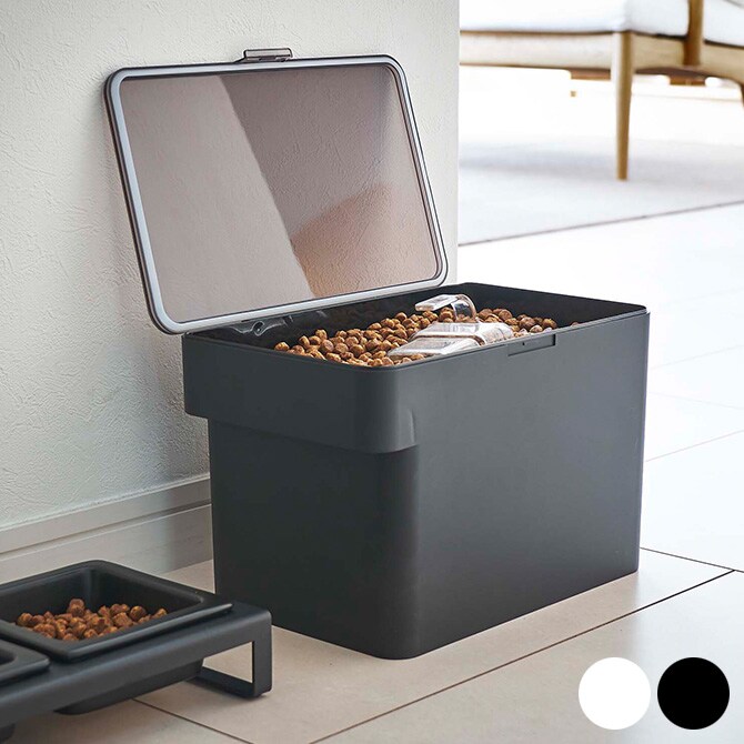 tower タワー 密閉ペットフードストッカー 3.5kg 計量カップ付き  ペットフード ストッカー 保存容器 密閉 おしゃれ 北欧 計量カップ 白 黒 ペット用品  
