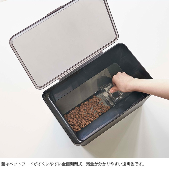 tower タワー 密閉ペットフードストッカー 3.5kg 計量カップ付き  ペットフード ストッカー 保存容器 密閉 おしゃれ 北欧 計量カップ 白 黒 ペット用品  