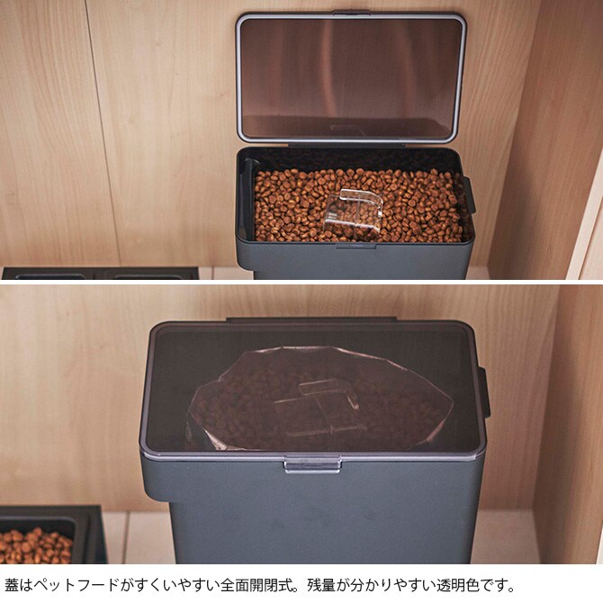 tower タワー 密閉ペットフードストッカー 6.5kg 計量カップ付き  ペットフード ストッカー 保存容器 密閉 おしゃれ 北欧 計量カップ 白 黒 ペット用品  