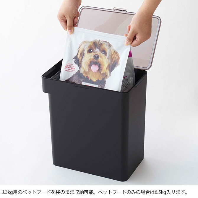 tower タワー 密閉ペットフードストッカー 6.5kg 計量カップ付き  ペットフード ストッカー 保存容器 密閉 おしゃれ 北欧 計量カップ 白 黒 ペット用品  