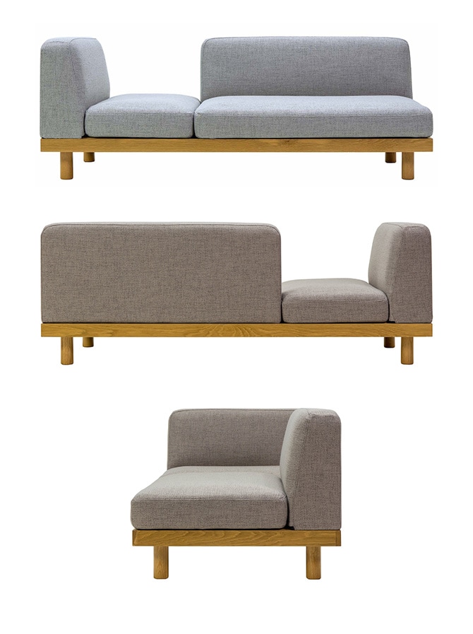 Fumi フミ さえぎらないソファ  ソファ 2.5人掛け 3人掛け 北欧 おしゃれ カバーリング 生地 ファブリック 木 家具  