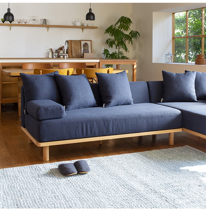 Fumi フミ クッションでくつろぐソファ ロング 交換用カバー 【本体別売】