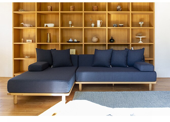 Fumi フミ クッションでくつろぐソファ ロング 交換用カバー 【本体別売】