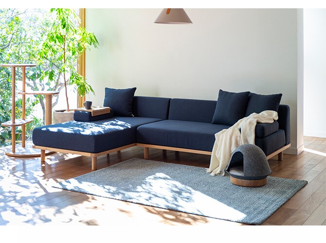 Fumi フミ クッションでくつろぐソファ ロング ペット対応素材 交換用カバー 【本体別売】 