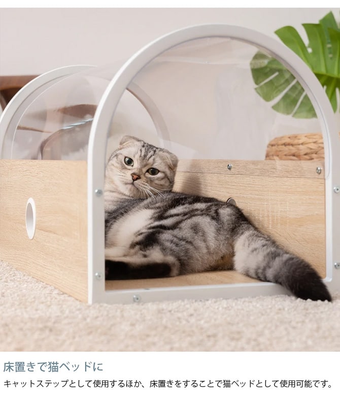 MYZOO マイズー Tunnel 猫用 猫 キャットステップ キャットウォーク クリア 透明 おしゃれ 壁掛け キャットベッド 北欧