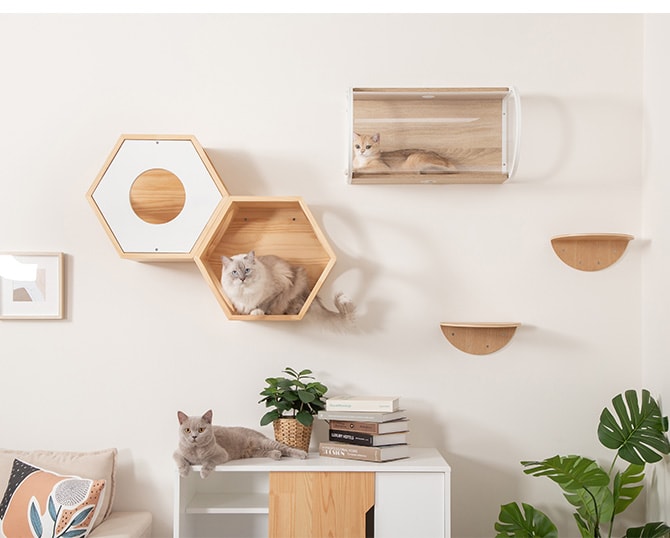 MYZOO マイズー Tunnel 猫用 猫 キャットステップ キャットウォーク クリア 透明 おしゃれ 壁掛け キャットベッド 北欧